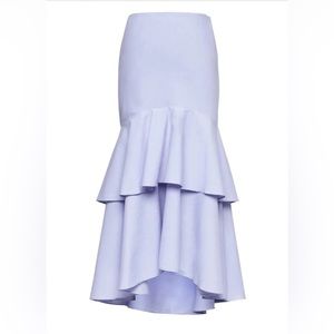 BANANA REPUBLIC Maxi Tiered Ruffled Skirt Light Blue Size 4